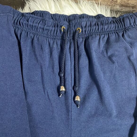 Folette Elastic Waist Drawstring Comfort Pants Blue Size Medium Vintage - Picture 9 of 12